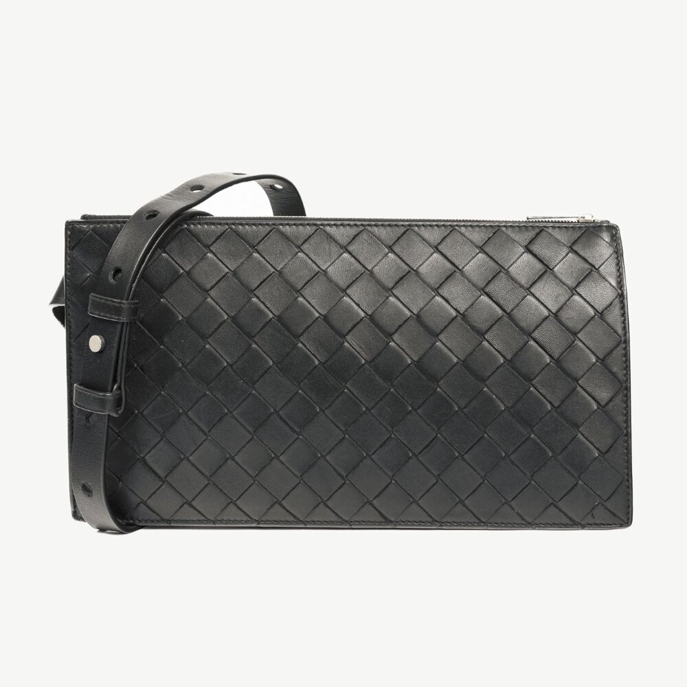 Bottega Veneta Black Nappa Intrecciato Belt Bag